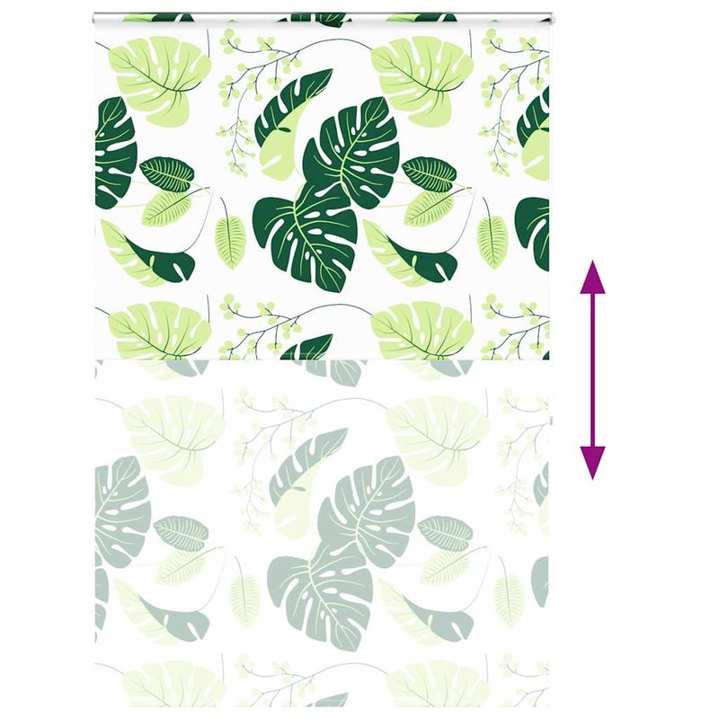 Casa si Gradina - Textile si covoare - Rulouri si jaluzele - Jaluza cu role de dus cu caseta 150x240cm latime material 146cm, frunze verzi - Infinity.ro