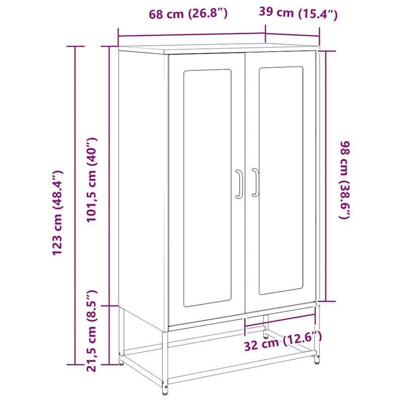 Casa si Gradina - Mobilier - Comode si corpuri - Corpuri bucatarie - Dulap inalt, antracit, 68x39x123 cm, otel - Infinity.ro