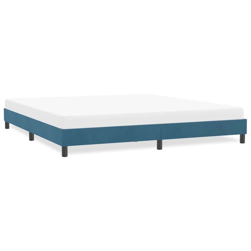 Casa si Gradina - Mobilier - Paturi si accesorii - Paturi - Cadru de pat fara saltea Albastru inchis 180x220 cm catifea - Infinity.ro