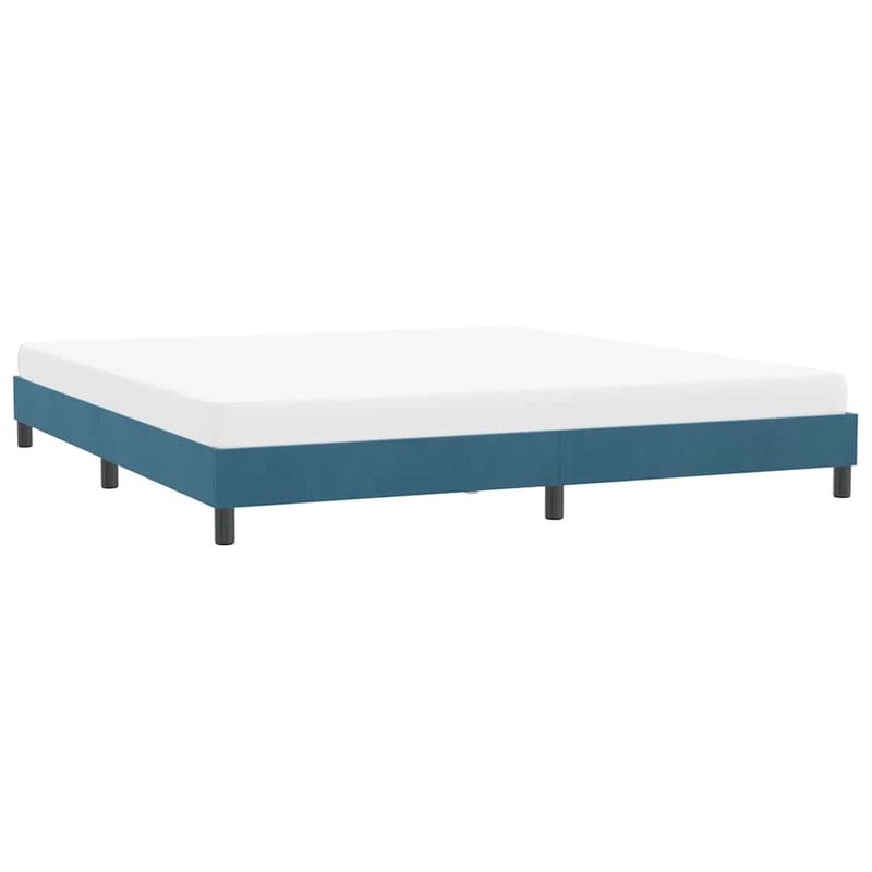 Casa si Gradina - Mobilier - Paturi si accesorii - Paturi - Cadru de pat fara saltea Albastru inchis 180x220 cm catifea - Infinity.ro