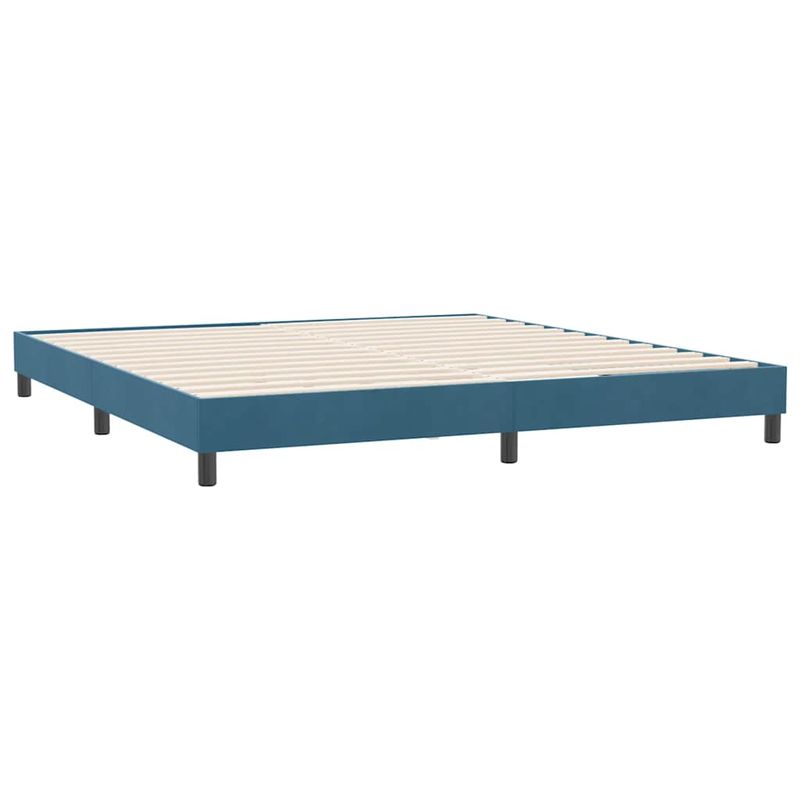 Casa si Gradina - Mobilier - Paturi si accesorii - Paturi - Cadru de pat fara saltea Albastru inchis 180x220 cm catifea - Infinity.ro