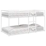 Casa si Gradina - Mobilier - Paturi si accesorii - Paturi - Pat supraetajat fara saltea alb 100x200 cm otel - Infinity.ro
