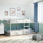 Casa si Gradina - Mobilier - Paturi si accesorii - Paturi - Pat supraetajat fara saltea alb 100x200 cm otel - Infinity.ro