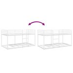 Casa si Gradina - Mobilier - Paturi si accesorii - Paturi - Pat supraetajat fara saltea alb 100x200 cm otel - Infinity.ro