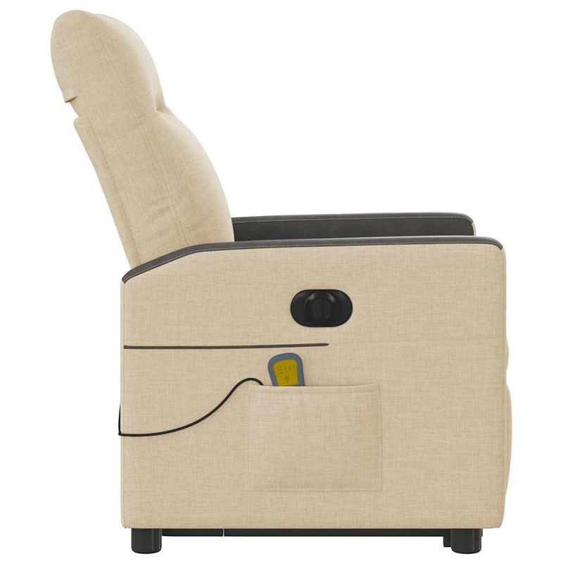 Ingrijire personala si Cosmetice - Sanatate si wellness - Articole wellness - Fotolii de masaj - Fotoliu electric de masaj rabatabil cu ridicare, crem, textil - Infinity.ro