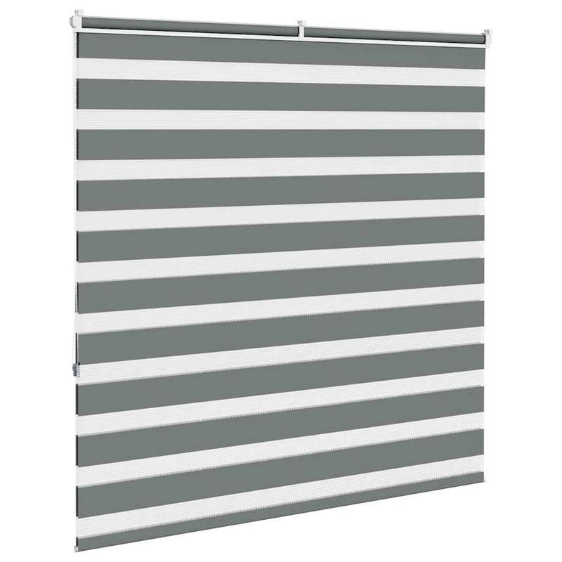 Casa si Gradina - Textile si covoare - Rulouri si jaluzele - Jaluzea tip zebra gri inchis latime tesatura 135,9 cm poliester, mărime 140x150 cm - Infinity.ro