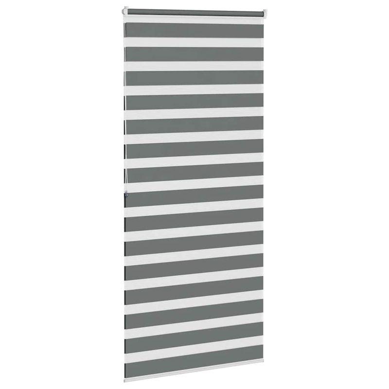 Casa si Gradina - Textile si covoare - Rulouri si jaluzele - Jaluzea tip zebra gri inchis latime tesatura 100,9 cm poliester, mărime 105x200 cm - Infinity.ro