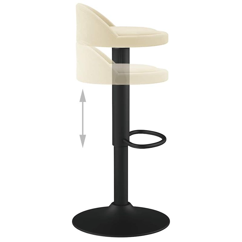 Casa si Gradina - Mobilier - Scaune si fotolii - Scaune - Scaun de bar, crem, catifea - Infinity.ro