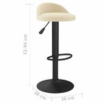 Casa si Gradina - Mobilier - Scaune si fotolii - Scaune - Scaun de bar, crem, catifea - Infinity.ro