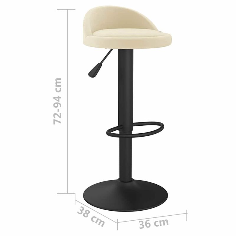 Casa si Gradina - Mobilier - Scaune si fotolii - Scaune - Scaun de bar, crem, catifea - Infinity.ro