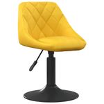 Casa si Gradina - Mobilier - Scaune si fotolii - Scaune - Scaune de bucatarie pivotante, 2 buc., galben mustar, catifea - Infinity.ro
