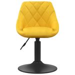 Casa si Gradina - Mobilier - Scaune si fotolii - Scaune - Scaune de bucatarie pivotante, 2 buc., galben mustar, catifea - Infinity.ro