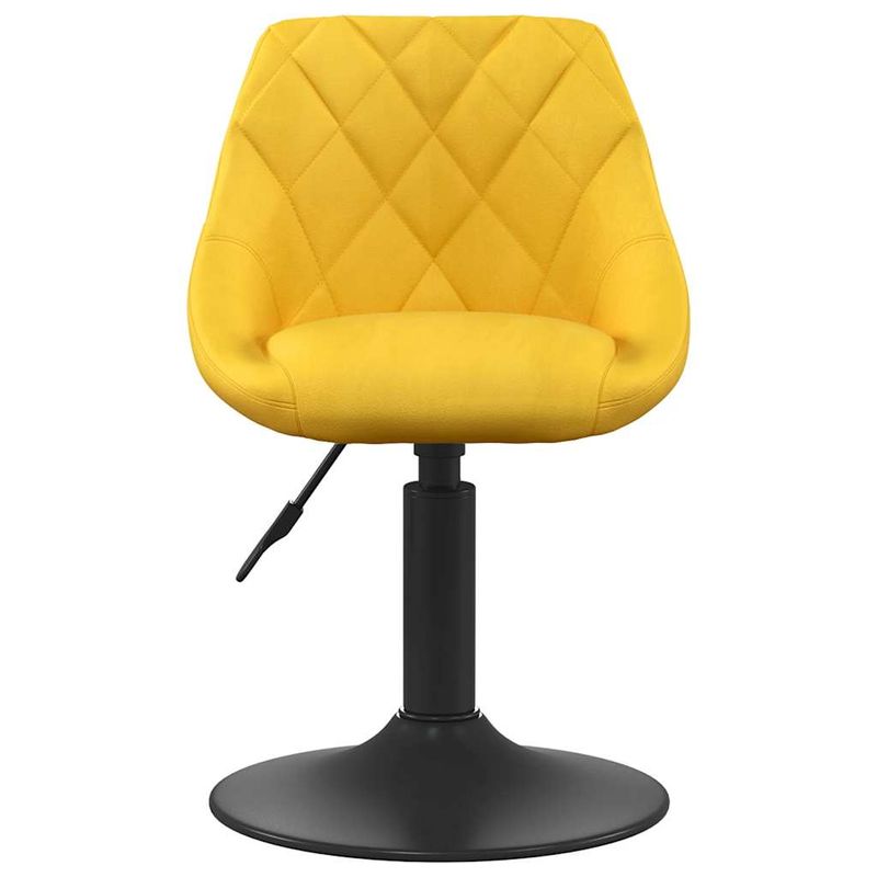Casa si Gradina - Mobilier - Scaune si fotolii - Scaune - Scaune de bucatarie pivotante, 2 buc., galben mustar, catifea - Infinity.ro