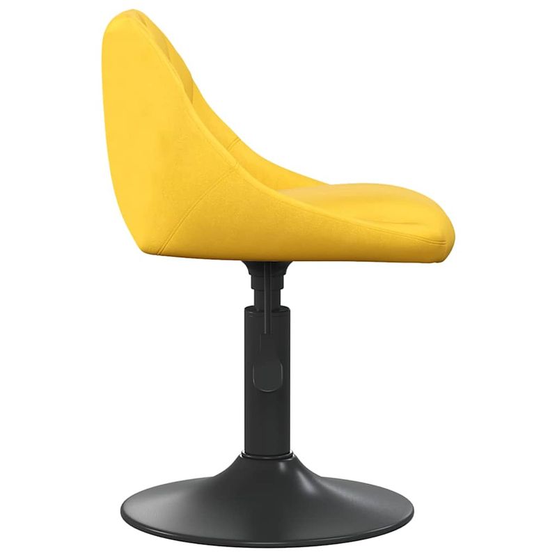 Casa si Gradina - Mobilier - Scaune si fotolii - Scaune - Scaune de bucatarie pivotante, 2 buc., galben mustar, catifea - Infinity.ro