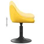 Casa si Gradina - Mobilier - Scaune si fotolii - Scaune - Scaune de bucatarie pivotante, 2 buc., galben mustar, catifea - Infinity.ro