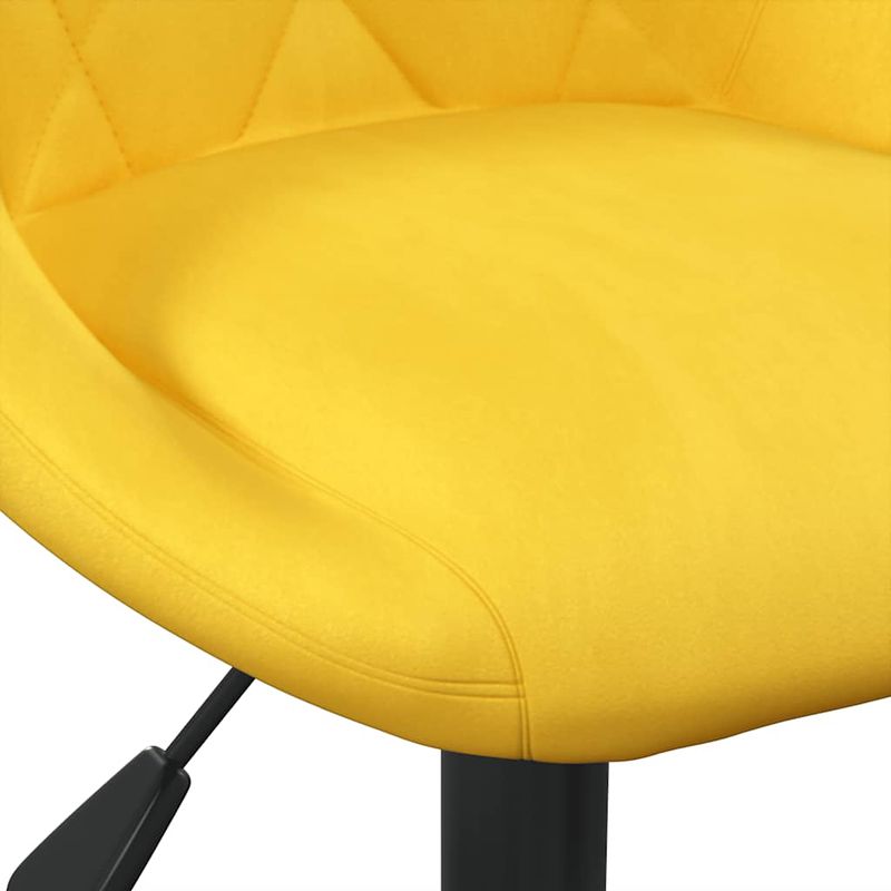 Casa si Gradina - Mobilier - Scaune si fotolii - Scaune - Scaune de bucatarie pivotante, 2 buc., galben mustar, catifea - Infinity.ro