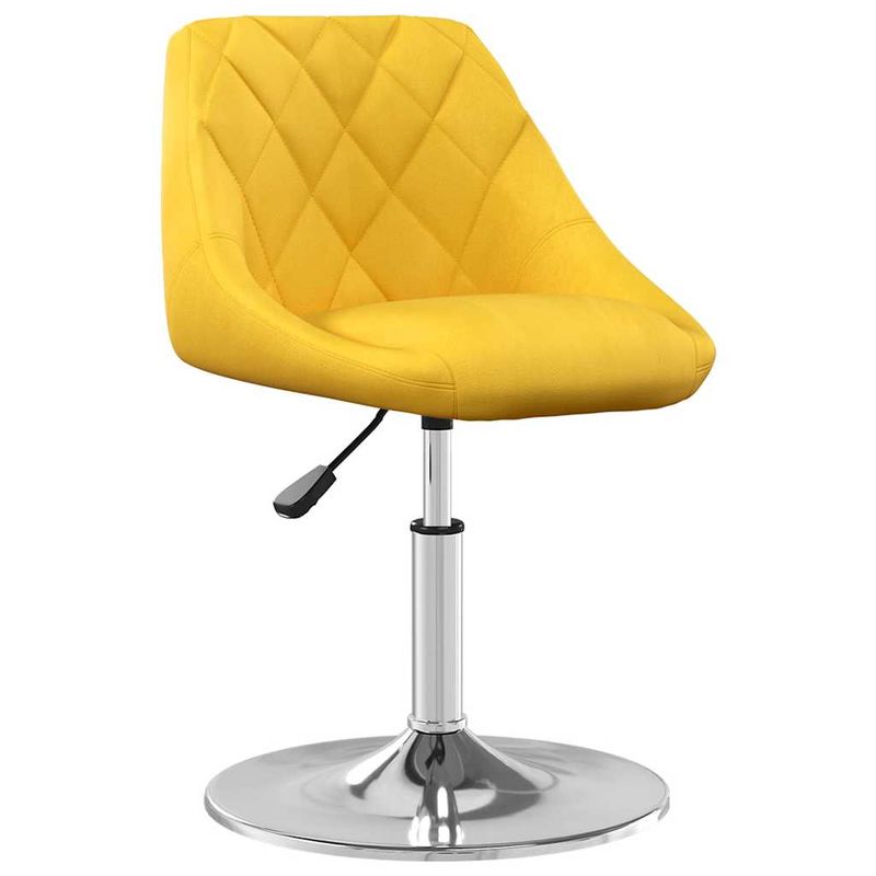 Casa si Gradina - Mobilier - Scaune si fotolii - Scaune - Scaune de bucatarie pivotante, 2 buc., galben mustar, catifea - Infinity.ro
