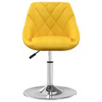 Casa si Gradina - Mobilier - Scaune si fotolii - Scaune - Scaune de bucatarie pivotante, 2 buc., galben mustar, catifea - Infinity.ro