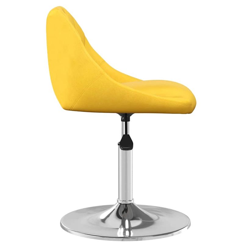 Casa si Gradina - Mobilier - Scaune si fotolii - Scaune - Scaune de bucatarie pivotante, 2 buc., galben mustar, catifea - Infinity.ro