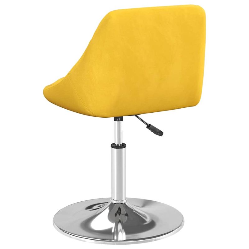 Casa si Gradina - Mobilier - Scaune si fotolii - Scaune - Scaune de bucatarie pivotante, 2 buc., galben mustar, catifea - Infinity.ro