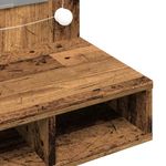 Casa si Gradina - Mobilier - Mobilier baie - Comode baie - Dulap cu oglinda si LED, lemn vechi, 90x31,5x62 cm - Infinity.ro