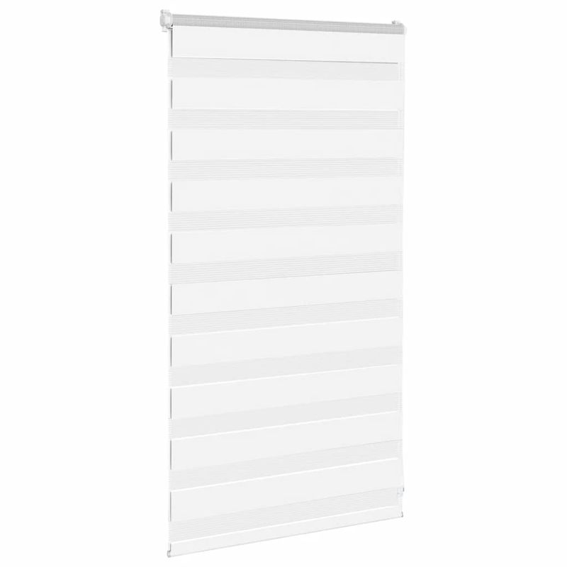 Casa si Gradina - Textile si covoare - Rulouri si jaluzele - Jaluzea tip zebra alb latime tesatura 85,9 cm poliester, mărime 90x100 cm - Infinity.ro