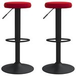 Casa si Gradina - Mobilier - Scaune si fotolii - Scaune - Scaune de bar, 2 buc., rosu vin, catifea - Infinity.ro