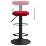 Casa si Gradina - Mobilier - Scaune si fotolii - Scaune - Scaune de bar, 2 buc., rosu vin, catifea - Infinity.ro