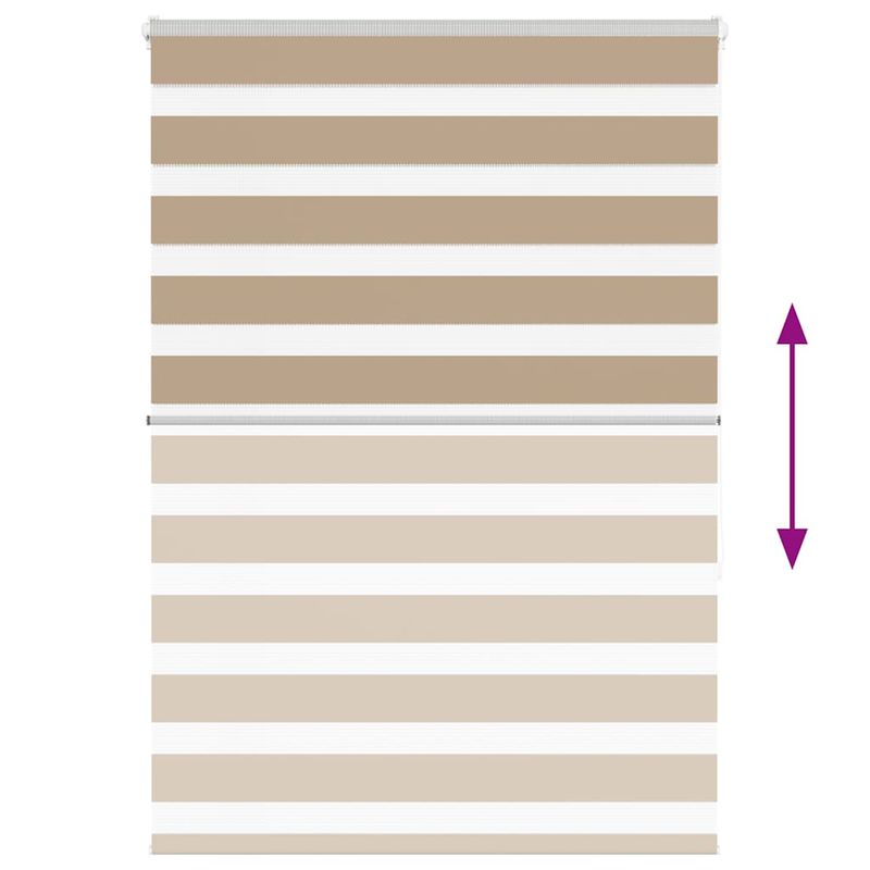 Casa si Gradina - Textile si covoare - Rulouri si jaluzele - Jaluzea tip zebra 100x150 cm latime tesatura 95,9 cm poliester, sand brown - Infinity.ro