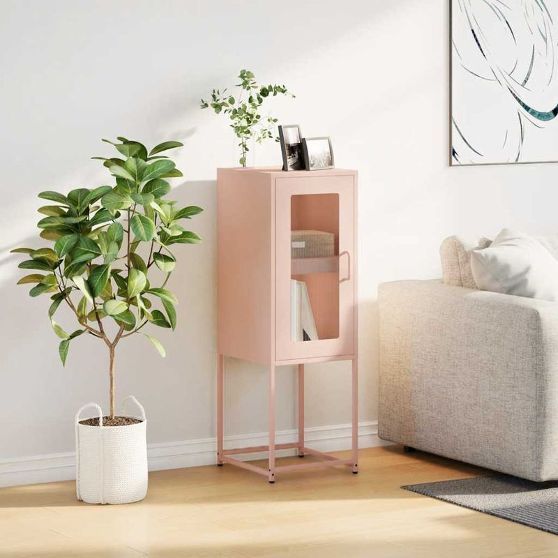 Casa si Gradina - Mobilier - Comode si corpuri - Comode - Dulap, roz, 36x39x107 cm, otel laminat la rece - Infinity.ro
