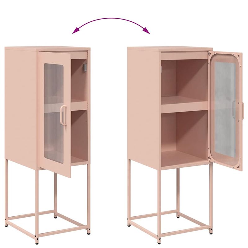 Casa si Gradina - Mobilier - Comode si corpuri - Comode - Dulap, roz, 36x39x107 cm, otel laminat la rece - Infinity.ro