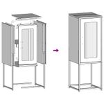 Casa si Gradina - Mobilier - Comode si corpuri - Comode - Dulap, roz, 36x39x107 cm, otel laminat la rece - Infinity.ro