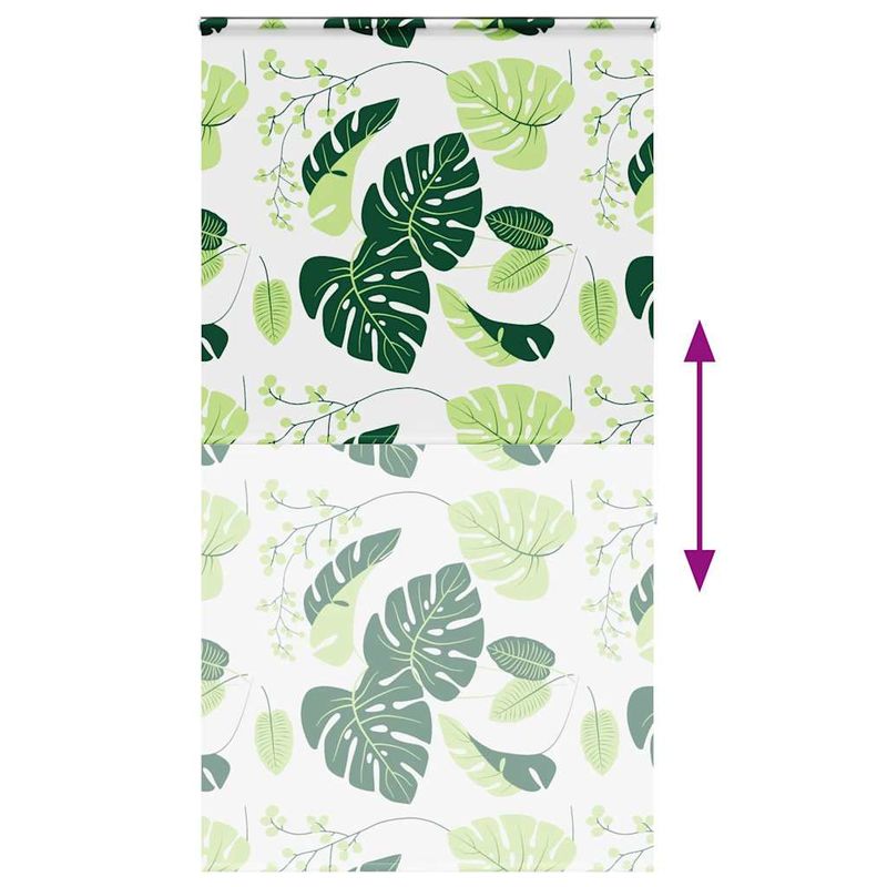 Casa si Gradina - Textile si covoare - Rulouri si jaluzele - Jaluza cu role de dus cu caseta 140x240 cm latime materiala, frunze verzi - Infinity.ro