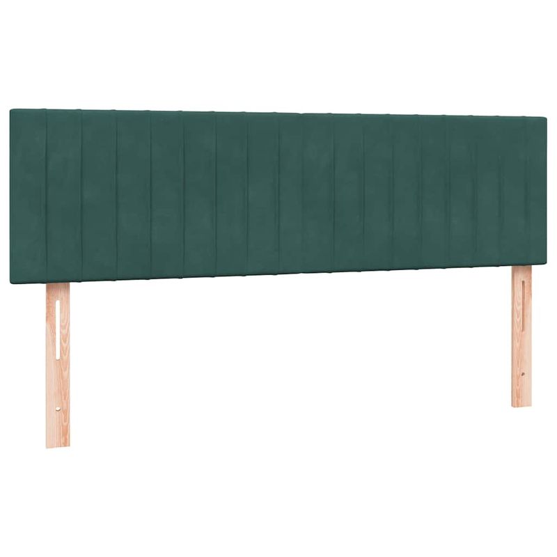 Casa si Gradina - Mobilier - Paturi si accesorii - Paturi - Pat box spring cu saltea, verde inchis, 160x220 cm, catifea - Infinity.ro