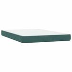 Casa si Gradina - Mobilier - Paturi si accesorii - Paturi - Pat box spring cu saltea, verde inchis, 160x220 cm, catifea - Infinity.ro