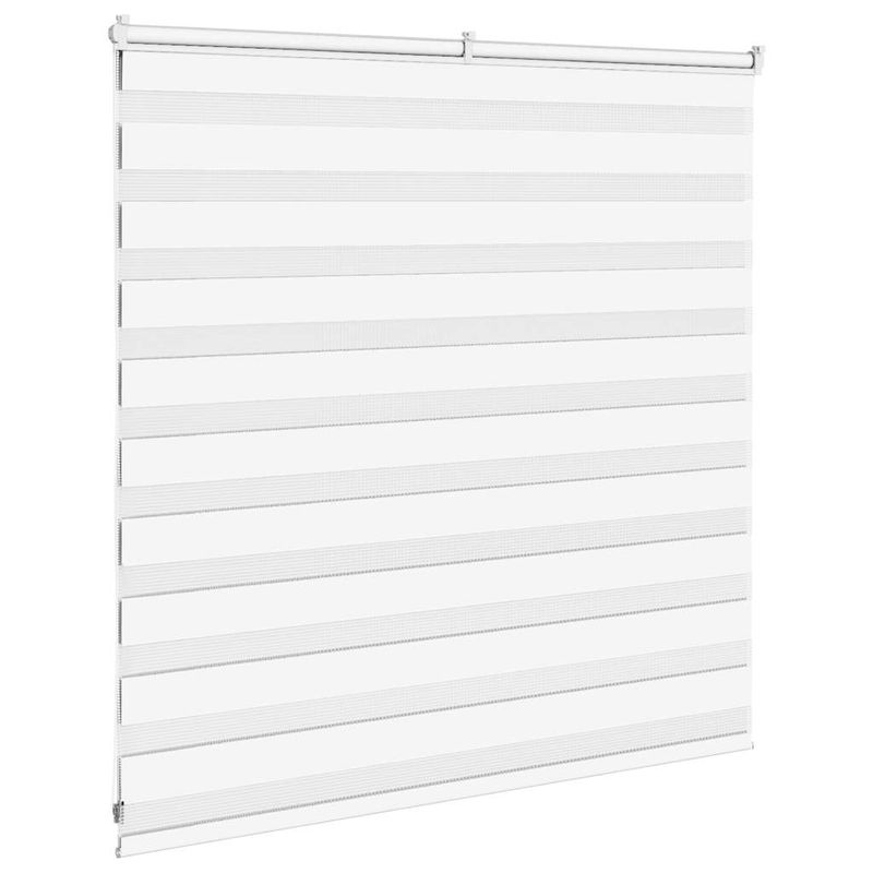 Casa si Gradina - Textile si covoare - Rulouri si jaluzele - Jaluzea tip zebra alb latime tesatura 140,9 cm poliester, mărime 145x100 cm - Infinity.ro