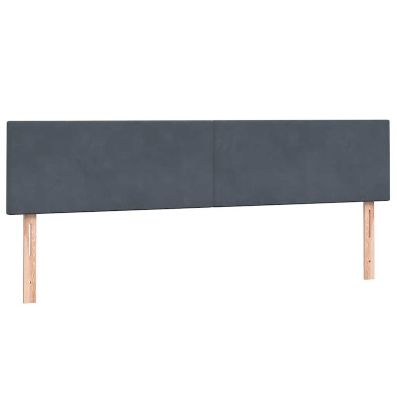 Casa si Gradina - Mobilier - Paturi si accesorii - Paturi - Pat box spring cu saltea, gri inchis, 180x210 cm, catifea - Infinity.ro