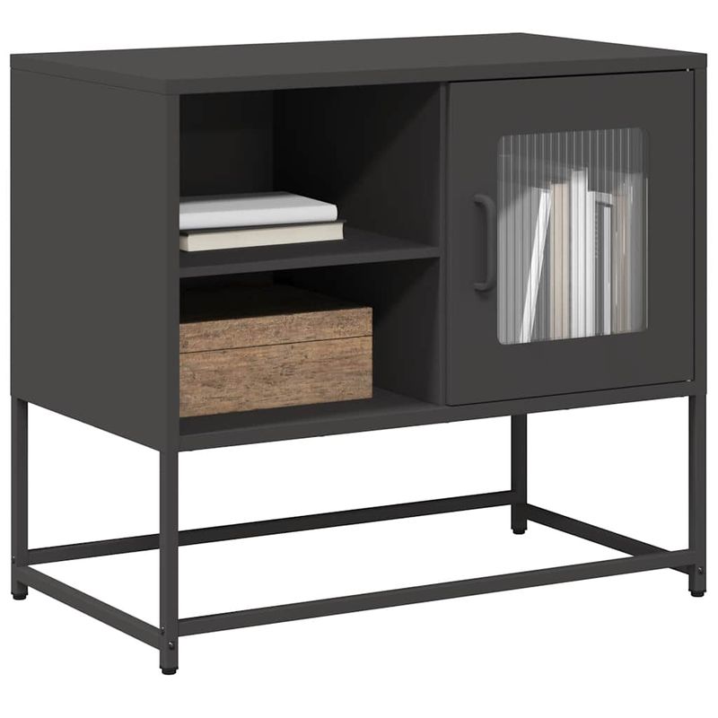 Casa si Gradina - Mobilier - Comode si corpuri - Comode - Dulap TV, negru, 68x39x60,5 cm, otel - Infinity.ro