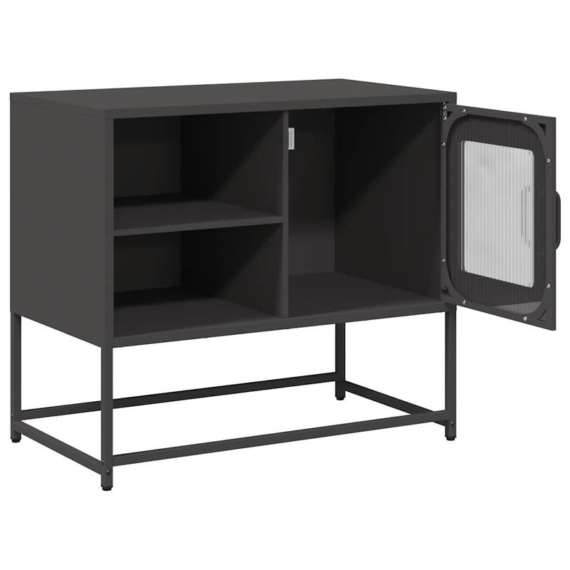 Casa si Gradina - Mobilier - Comode si corpuri - Comode - Dulap TV, negru, 68x39x60,5 cm, otel - Infinity.ro