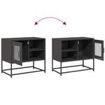 Casa si Gradina - Mobilier - Comode si corpuri - Comode - Dulap TV, negru, 68x39x60,5 cm, otel - Infinity.ro