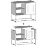 Casa si Gradina - Mobilier - Comode si corpuri - Comode - Dulap TV, negru, 68x39x60,5 cm, otel - Infinity.ro