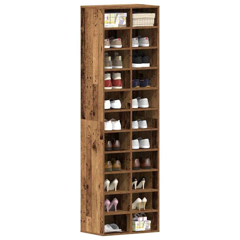 Casa si Gradina - Mobilier - Organizare si depozitare - Organizator incaltaminte - Dulap Pantofi Lemn Vechi 54x34x183 cm Lemn prelucrat - Infinity.ro