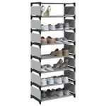 Casa si Gradina - Mobilier - Organizare si depozitare - Organizator incaltaminte - Suport pantofi cu 8 niveluri, gri 54x28x124 cm, netesut - Infinity.ro