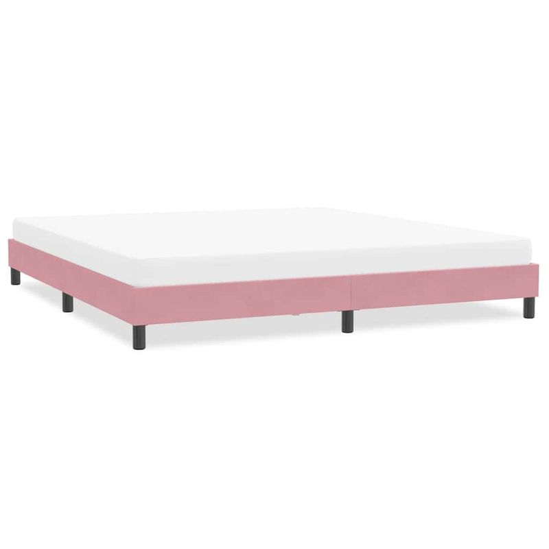 Casa si Gradina - Mobilier - Paturi si accesorii - Paturi - Cadru de pat fara saltea roz 200x220 cm catifea - Infinity.ro