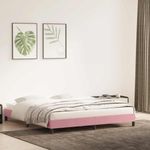 Casa si Gradina - Mobilier - Paturi si accesorii - Paturi - Cadru de pat fara saltea roz 200x220 cm catifea - Infinity.ro
