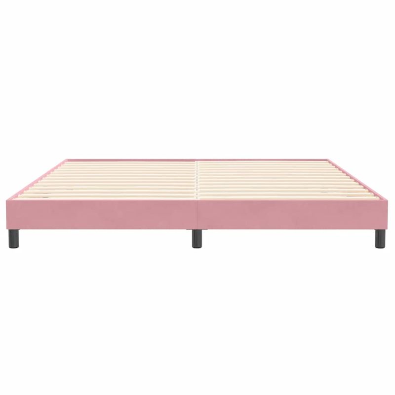 Casa si Gradina - Mobilier - Paturi si accesorii - Paturi - Cadru de pat fara saltea roz 200x220 cm catifea - Infinity.ro