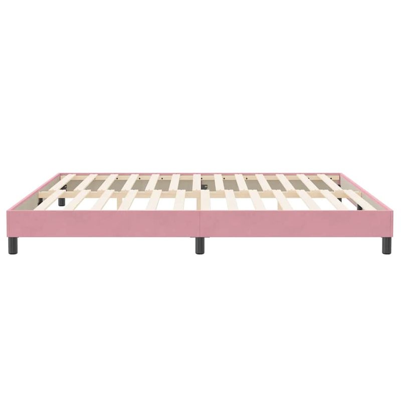 Casa si Gradina - Mobilier - Paturi si accesorii - Paturi - Cadru de pat fara saltea roz 200x220 cm catifea - Infinity.ro