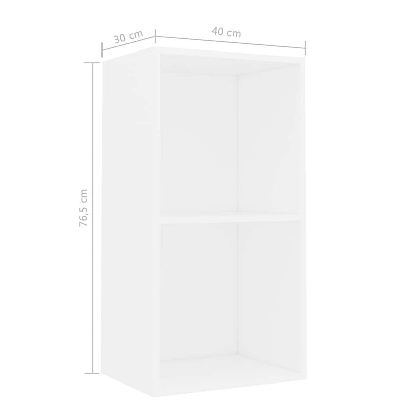 Casa si Gradina - Mobilier - Biblioteci si rafturi - Biblioteci - Biblioteca, alb, 40x30x76,5 cm, lemn prelucrat - Infinity.ro
