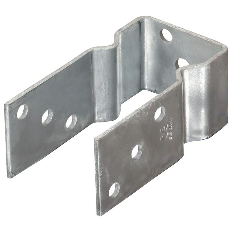 Casa si Gradina - Gradina si terasa - Garduri, panouri si accesorii - Ancore de gard, 12 buc., argintiu, 8x6x15 cm, otel galvanizat - Infinity.ro