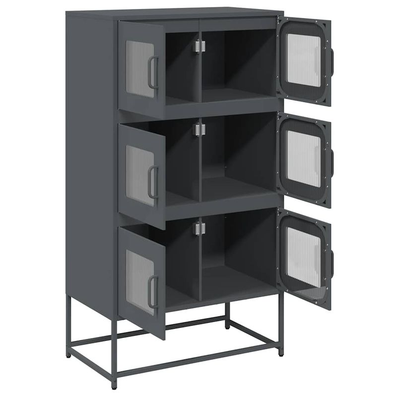 Casa si Gradina - Mobilier - Comode si corpuri - Corpuri bucatarie - Dulap inalt, antracit, 68x39x123 cm, otel - Infinity.ro